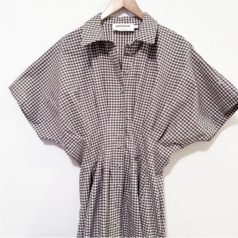 Anthropologie The Tobie Studded Shirt Dress by Exquise - Picture 11 of 12